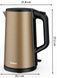 Електрочайник Tefal Double Layer SS 1.5л, з подвійними стінками, мідний (KI583C10) 370294 фото 7