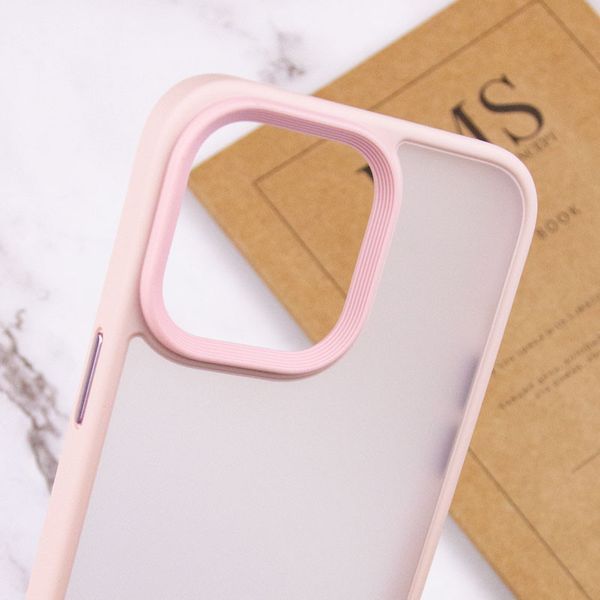 TPU+PC чохол Metal Buttons для Apple iPhone 13 Pro Max (6.7") Рожевий 250172 фото