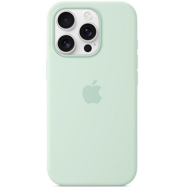 Чохол Silicone case (AAA) with Magsafe and Animation для Apple iPhone 16 Pro Max (6.9") Aquamarine 394406 фото