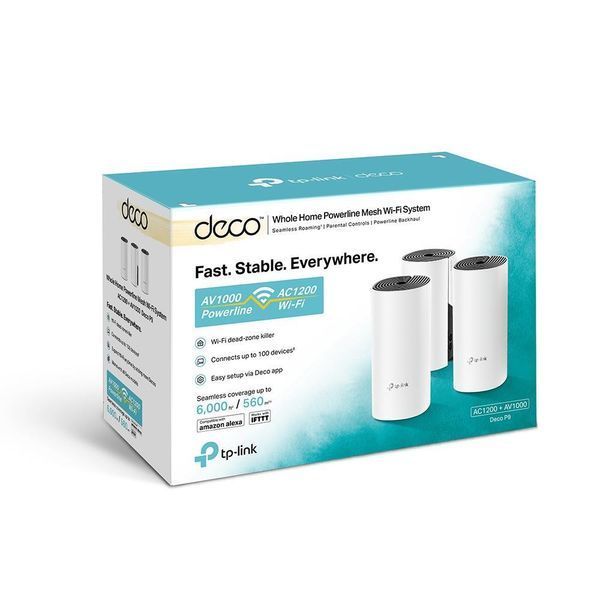 Домашня Powerline Mesh Wi-Fi система (3 шт у комплекті), арт. Deco P9(3-pack) TP-LINK 344586 фото