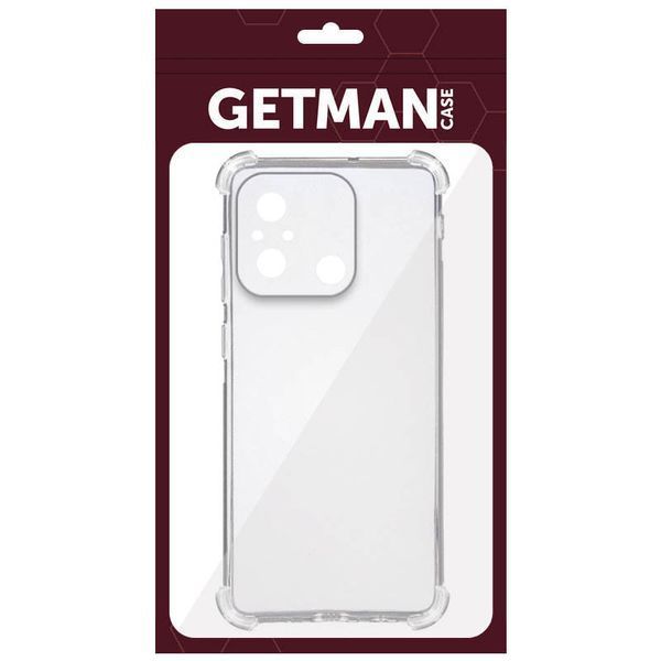 TPU чехол GETMAN Ease logo усиленные углы для Xiaomi Redmi 12C Бесцветный (прозрачный) 268138 фото