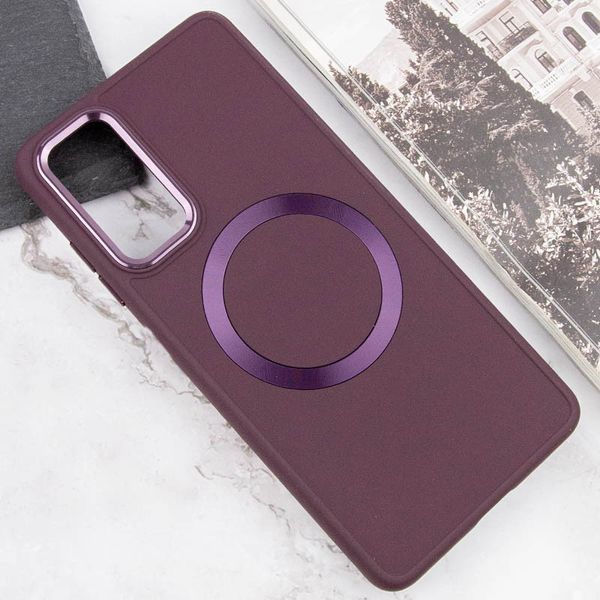 TPU чохол Bonbon Metal Style with MagSafe для Samsung Galaxy A15 4G/5G / M15 5G Бордовий / Plum 325001 фото