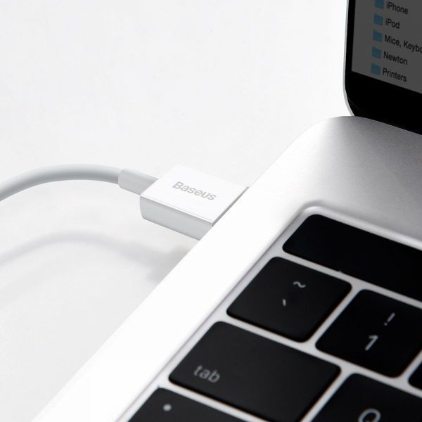 Кабель Baseus Superior Series Fast Charging Lightning 2.4A (0.25m) (CALYS-02) White 271339 фото