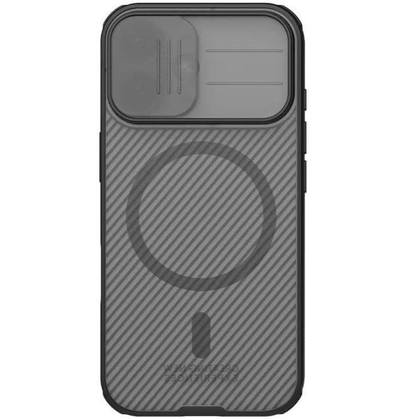 Карбонова накладка Nillkin CamShield Pro Magnetic для Apple iPhone 17 (6.3") Transparent black 398578 фото
