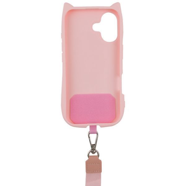 Чохол TPU GETMAN Cat with straps для Apple iPhone 16 Plus (6.7") Pink 357614 фото