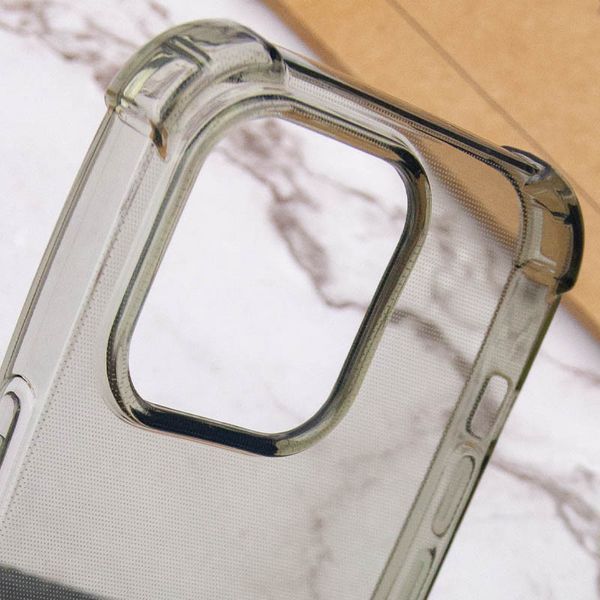 TPU чохол GETMAN Ease logo посилені кути для Apple iPhone 14 Pro Max (6.7") Сірий (прозорий) 254566 фото