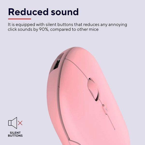 Миша Trust Puck Rechargeable, Ultra-Thin, BT/WL, Silent, рожевий (24125_TRUST) 363537 фото