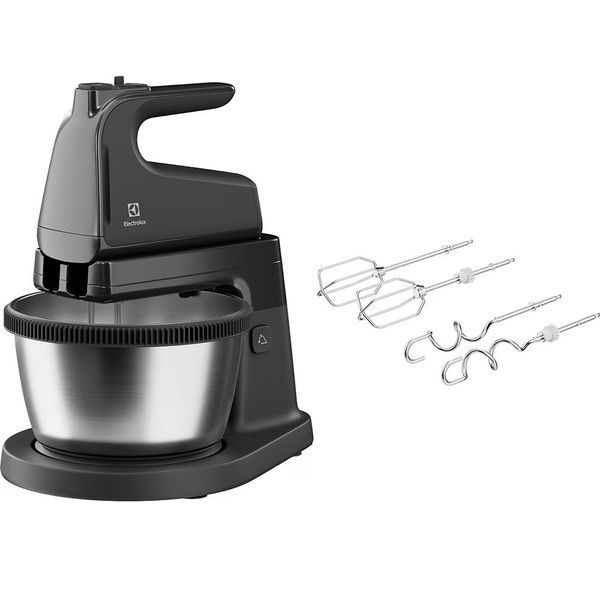 Міксер Electrolux стаціонарний 500Вт, насадки-4, чаша-метал, 3.5л, сірий темний (ESM4B) 369272 фото