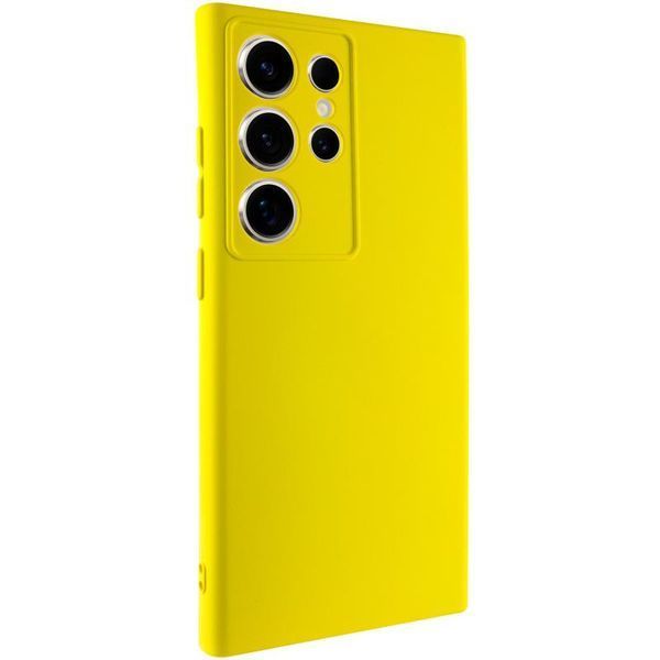Чохол TPU GETMAN Liquid Silk Full Camera для Samsung Galaxy S24 Ultra Жовтий / Flash 397590 фото