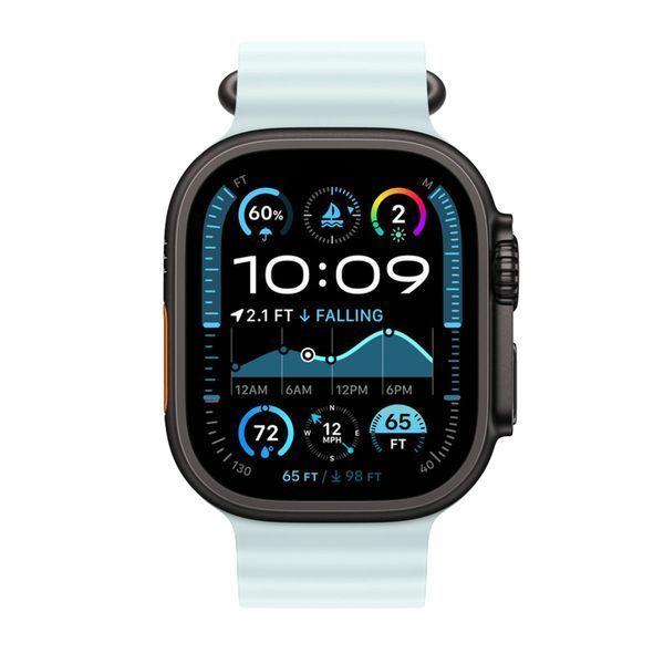 Ремінець Apple Watch Ocean Band Ice Blue - Natural Titanium Finish 44/45/46/49mm (MXTF3) 330123 фото