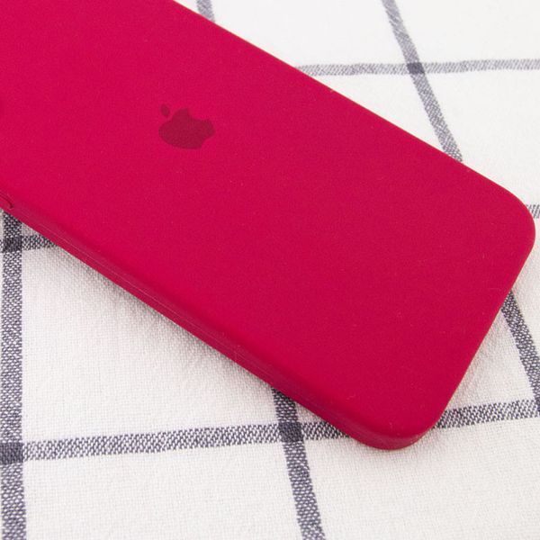 Чохол Silicone Case Square Full Camera Protective (AA) для Apple iPhone 11 (6.1") Червоний / Rose Red 207100 фото
