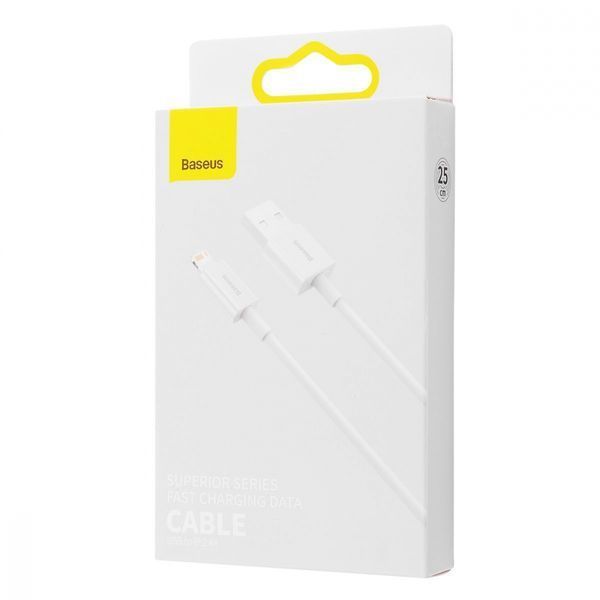 Кабель Baseus Superior Series Fast Charging Lightning 2.4A (0.25m) (CALYS-02) White 271339 фото