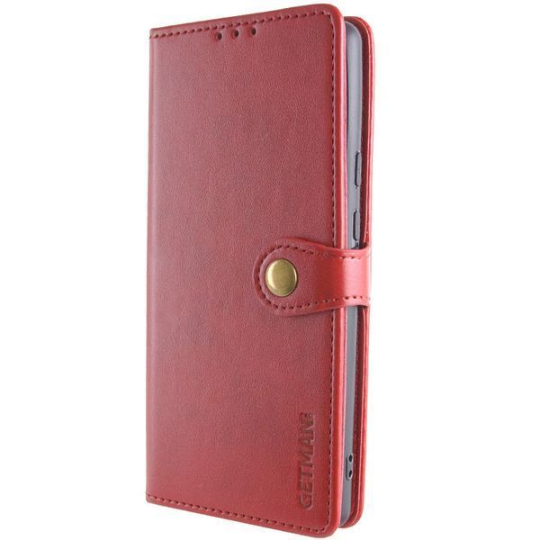 Шкіряний чохол-книжка GETMAN Gallant (PU) для ZTE Blade A55 4G Червоний 358679 фото