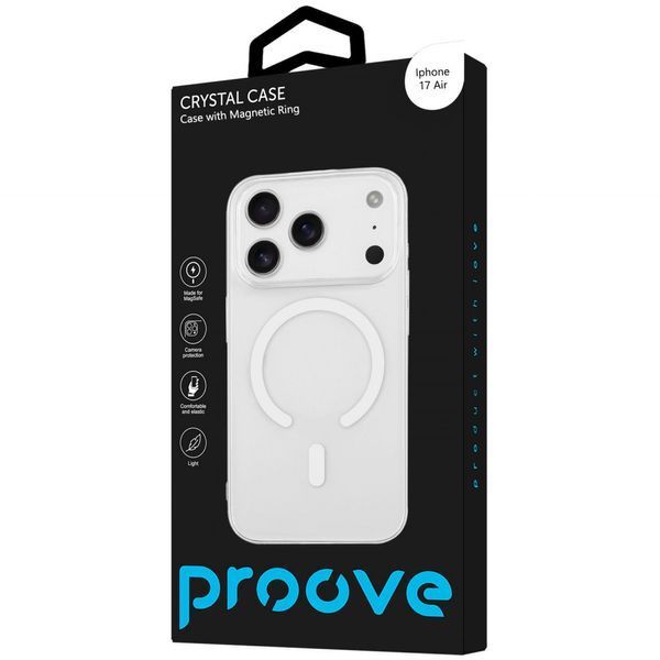 Чохол Proove Crystal Case with Magnetic Ring iPhone 17 Air transparent (PCCCIP17AR01) 397943 фото