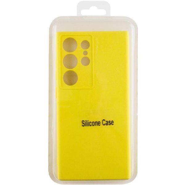 Чохол TPU GETMAN Liquid Silk Full Camera для Samsung Galaxy S24 Ultra Жовтий / Flash 397590 фото