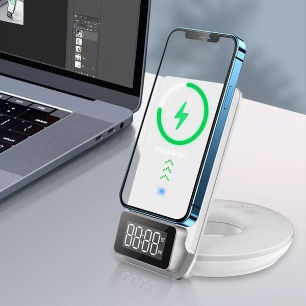 Бездротовий зарядний пристрій WiWU Power Wireless Fast Charger 4 in 1 (M11) White 355930 фото