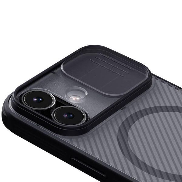 Карбонова накладка Nillkin CamShield Pro Magnetic для Apple iPhone 17 (6.3") Transparent black 398578 фото
