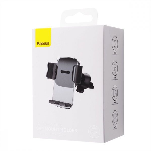 Автомобільний тримач Baseus Easy Control Clamp Air Outlet Version (SUYK000101) black 391178 фото