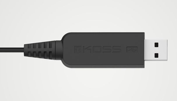 Гарнітура комп'ютерна стерео On-Ear Koss CS300, USB, Uni Mic, 2.4м, Чорний (194283.101) 363587 фото