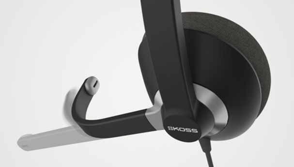 Гарнітура комп'ютерна стерео On-Ear Koss CS300, USB, Uni Mic, 2.4м, Чорний (194283.101) 363587 фото
