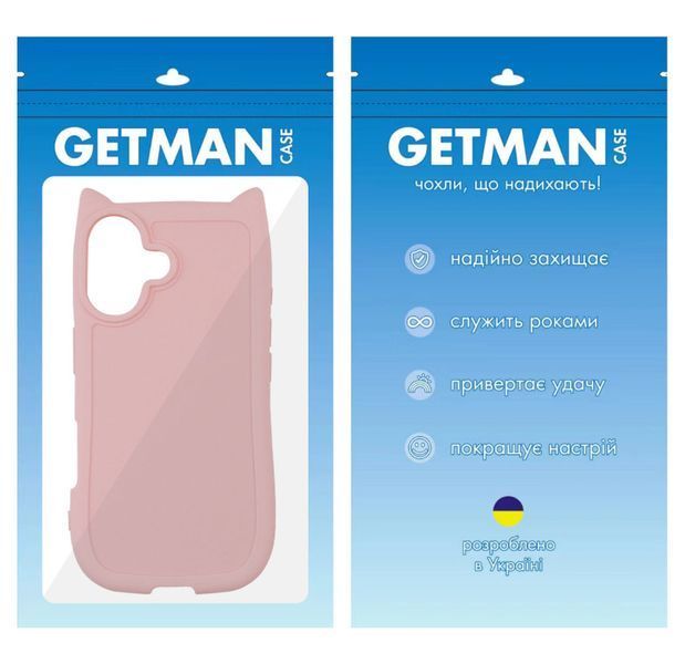 Чохол TPU GETMAN Cat with straps для Apple iPhone 16 Plus (6.7") Pink 357614 фото