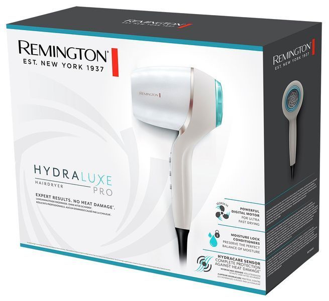 Фен Remington HYDRAluxe PRO, 2200Вт, 3 режими, дифузор, іоніз-я, хол. обдув, білий (EC9001) 368735 фото