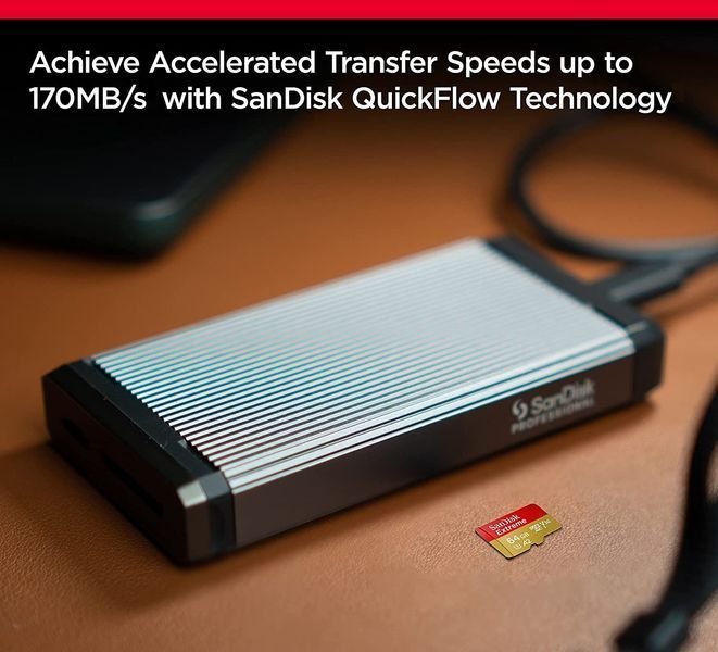 Карта пам'яті SanDisk microSD 128GB C10 UHS-I U3 R190/W90MB/s Extreme V30 + SD (SDSQXAA-128G-GN6MA) 375284 фото