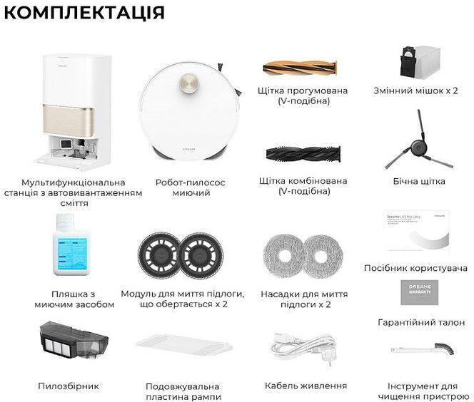 Робот-пилосос Dreame Bot L50 Pro Ultra (RLL84CE) White 359387 фото