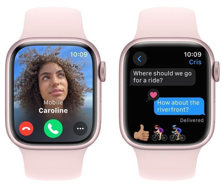 Смарт-годинник Apple Watch Series 9 GPS 45mm Pink Aluminium Case With Light Pink Sport Band M/L MR9H3 276856 фото