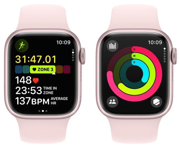 Смарт-годинник Apple Watch Series 9 GPS 45mm Pink Aluminium Case With Light Pink Sport Band M/L MR9H3 276856 фото