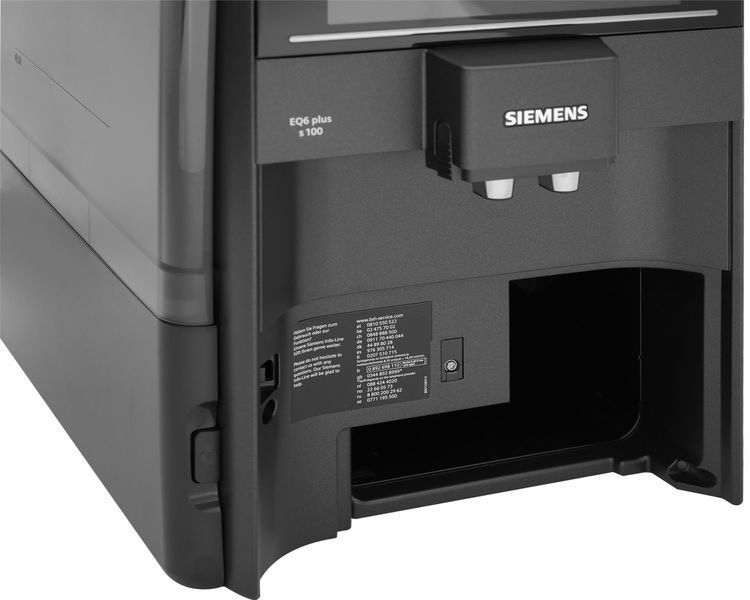 Кавомашина Siemens, 1.7л, зерно+мелена, автомат.капуч, LED-дисплей, авторецептів -8, чорний (TE651319RW) 381063 фото