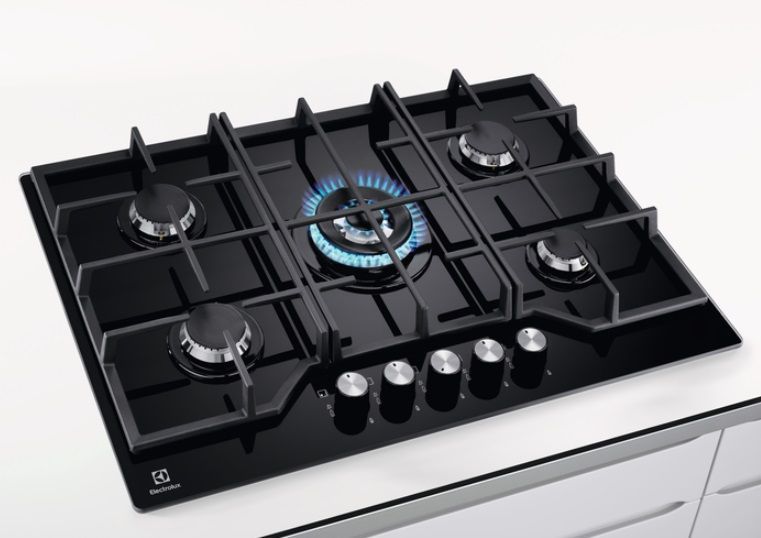 Варильна поверхня Electrolux газова на склі, 75см, чавун, чорний (KGG75362K) 370174 фото
