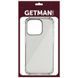 TPU чохол GETMAN Ease logo посилені кути для Apple iPhone 14 Pro Max (6.7") Сірий (прозорий) 254566 фото 6
