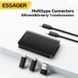 Кабель ESSAGER geometric multifunctional data cable storage box (ECJHZ-JH01-P) Black 314534 фото 2