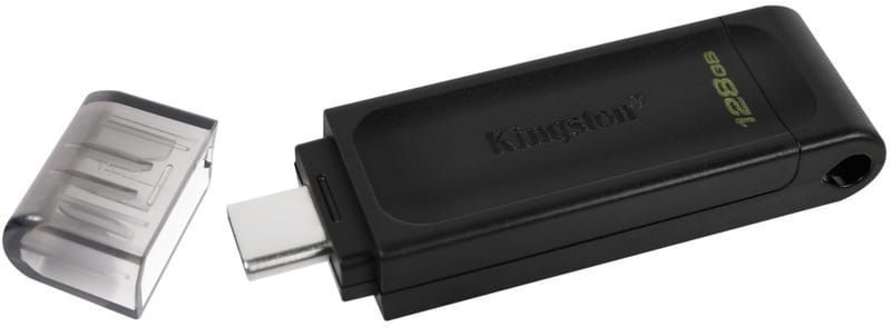 Флеш-накопичувач USB3.2 128GB Type-C Kingston DataTraveler 70 Black (DT70/128GB) 339167 фото