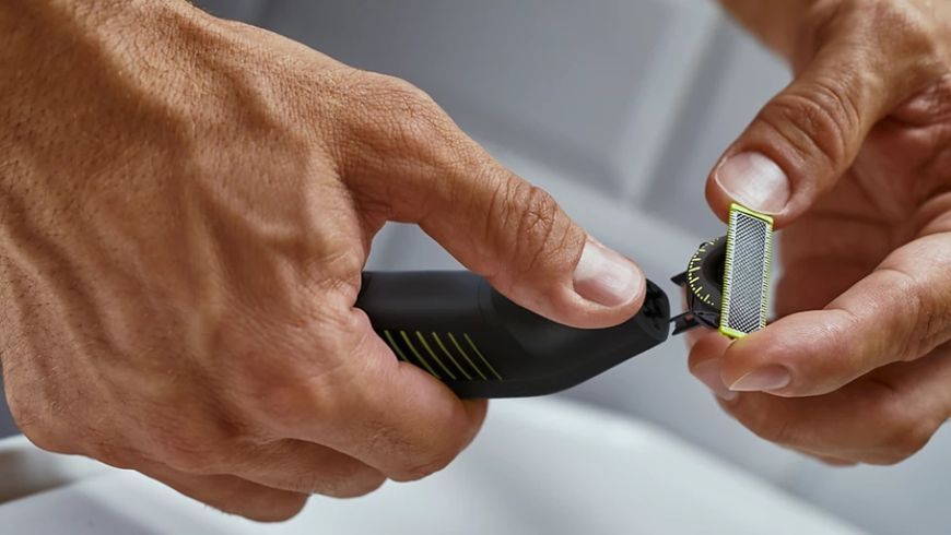 Бритва електр. Philips OneBlade Pro, Li-Ion, сух.+волог., індикатор заряду, чорний (QP6506/15) 371620 фото
