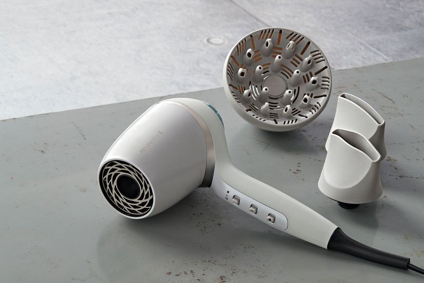 Фен Remington HYDRAluxe PRO, 2200Вт, 3 режими, дифузор, іоніз-я, хол. обдув, білий (EC9001) 368735 фото