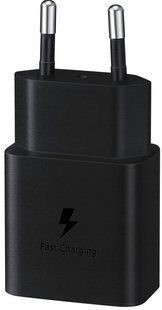 Зарядний Пристрій Samsung 15W USB-С, кабель USB-C > USB-C, 1м, чорний (EP-T1510XBEGEU) 369604 фото