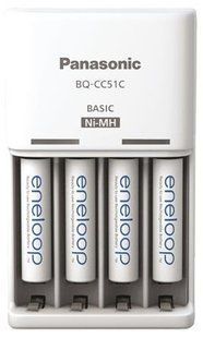 Зарядний пристрій Basic Charger + Акумулятор Eneloop NI-MH AAA 800 мАг, 4 шт. (K-KJ51MCD04E) 373166 фото