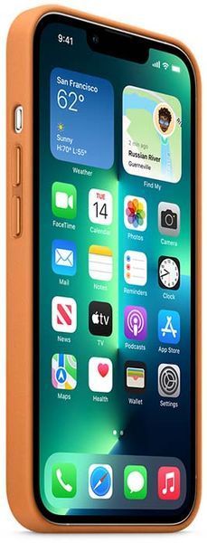 Чохол-накладка Apple iPhone 13 Pro Leather Case with MagSafe - Golden Brown (MM193) 216905 фото