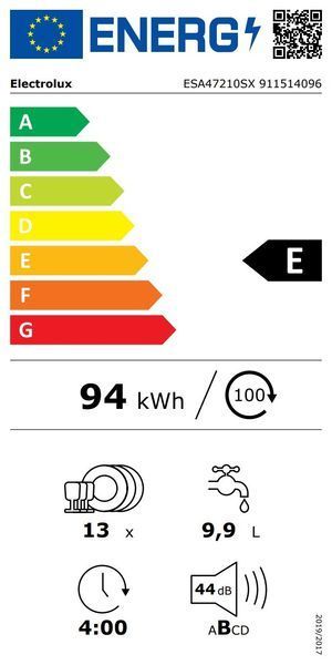 Посудомийна машина Electrolux, 13компл., Е, 60см, дисплей, інвертор, нерж 397293 фото