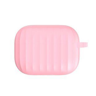 Чохол для навушників Silicon Case Airpods Pro карабин рифленый Pink 215174 фото