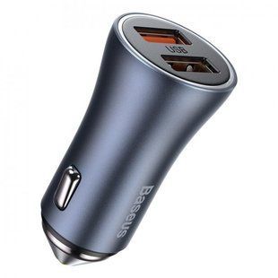 АЗП Baseus Golden Contactor Pro Dual Quick Charger Car Charger U+U 40W (CCJD-A0G) Dark Gray 261272 фото