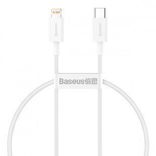 Кабель Baseus Superior Series Fast Charging Data Cable Type-C To IP PD 20W 0.25m (CATLYS-02) White 268610 фото