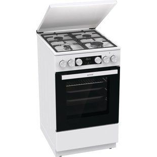 Плита Gorenje комбінована, 70л, 50x60см, IconLed, чавун, з кришкою, білий (GK5C42WF-B) 374100 фото
