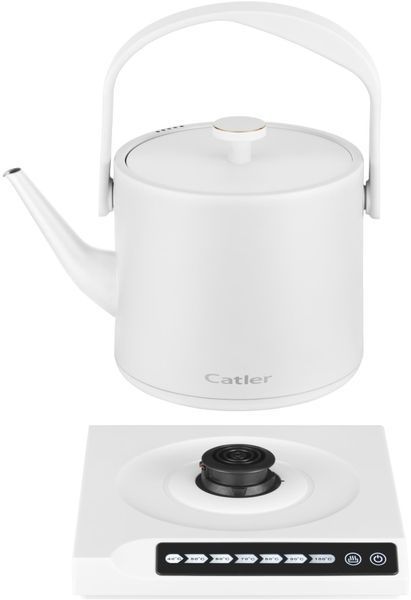 Електрочайник Catler 0.6л, Strix, заварник, нерж. сталь, підтримка температури, сенс. керув., білий (BM500CHARLOTTA) 368600 фото