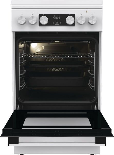 Плита Gorenje комбінована, 70л, 50x60см, IconLed, чавун, з кришкою, білий (GK5C42WF-B) 374100 фото