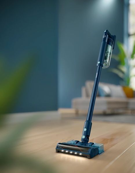 Пилосос Philips безпровідний Series 5000, вологе прибирання, конт пил -0.6л, автон. робота до 60хв, вага-1.5кг, НЕРА, синій (XC5141/01) 376007 фото
