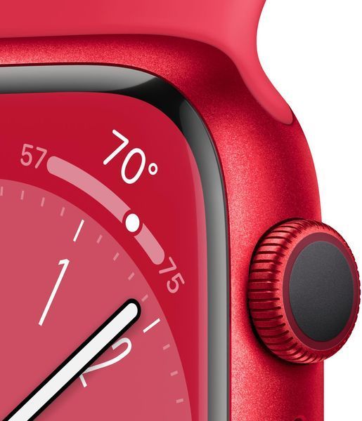 Смарт-годинник Apple Watch Series 8 GPS + LTE 41mm Product Red Aluminum Case Red Band MNJ23 266771 фото