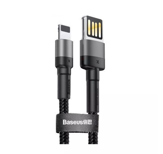 Кабель Baseus Cafule Lightning 1.5A 2м (CALKLF-HG1) GreyBlack 252309 фото